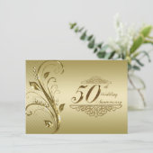 Carte d'invitation pour les 50 ans de mariage (Debout devant)