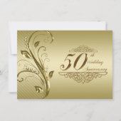 Carte d'invitation pour les 50 ans de mariage (Devant)