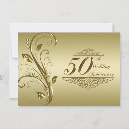 Carte d'invitation pour les 50 ans de mariage (Devant)