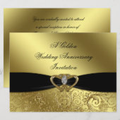 Carte d'invitation pour les 50 ans de mariage (Devant / Derrière)