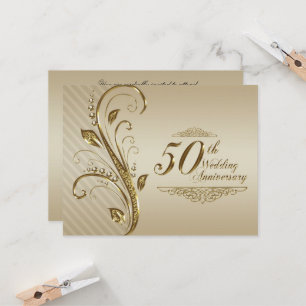 Carte d'invitation pour les 50 ans de mariage