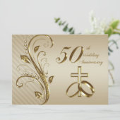 Carte d'invitation pour les 50 ans de mariage (Debout devant)