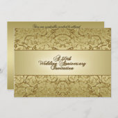 Carte d'invitation pour les 50 ans de mariage (Devant / Derrière)