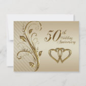 Carte d'invitation pour les 50 ans de mariage (Devant)
