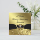 Carte d'invitation pour les 50 ans de mariage (Debout devant)
