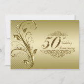 Carte d'invitation pour les 50 ans de mariage (Devant)