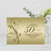 Carte d'invitation pour les 50 ans de mariage (Debout devant)