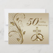 Carte d'invitation pour les 50 ans de mariage (Devant)