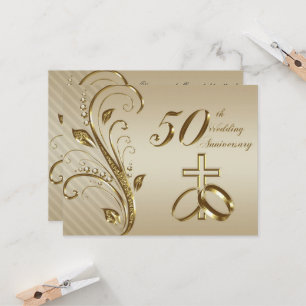 Carte d'invitation pour les 50 ans de mariage