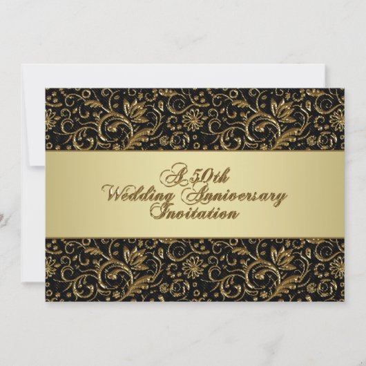 Carte d'invitation pour les 50 ans de mariage (Devant)