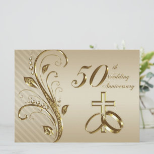 Carte d'invitation pour les 50 ans de mariage