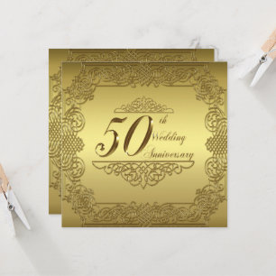 Carte d'invitation pour les 50 ans de mariage