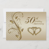 Carte d'invitation pour les 50 ans de mariage (Devant)
