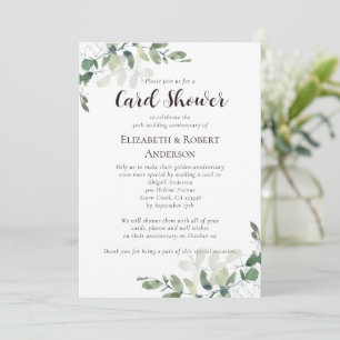 Carte d'invitation pour les 50 ans de mariage Show