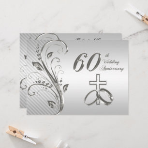 Carte d'invitation pour les 60 ans de mariage