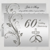 Carte d'invitation pour les 60 ans de mariage (Devant / Derrière)