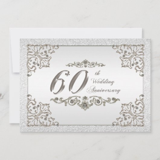 Carte d'invitation pour les 60 ans de mariage (Devant)