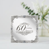 Carte d'invitation pour les 60 ans de mariage (Debout devant)