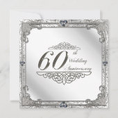Carte d'invitation pour les 60 ans de mariage (Devant)