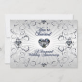Carte d'invitation pour les 60 ans de mariage (Devant)