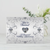 Carte d'invitation pour les 60 ans de mariage (Debout devant)