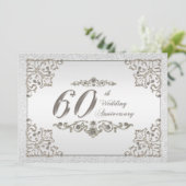 Carte d'invitation pour les 60 ans de mariage (Debout devant)