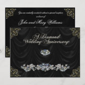 Carte d'invitation pour les 60 ans de mariage (Devant / Derrière)