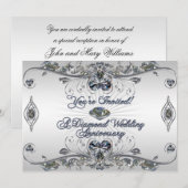 Carte d'invitation pour les 60 ans de mariage (Devant / Derrière)
