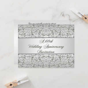 Carte d'invitation pour les 60 ans de mariage