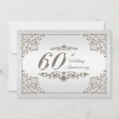 Carte d'invitation pour les 60 ans de mariage pail (Devant)