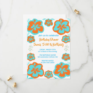 Carte d'invitation pour les 80 ans de Mère