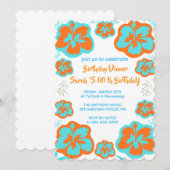 Carte d'invitation pour les 80 ans de Mère (Devant / Derrière)