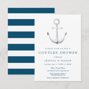 Carte d'invitation pour les douches des couples de