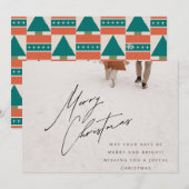 carte d'invitation pour les fêtes de Noël (Devant / Derrière)