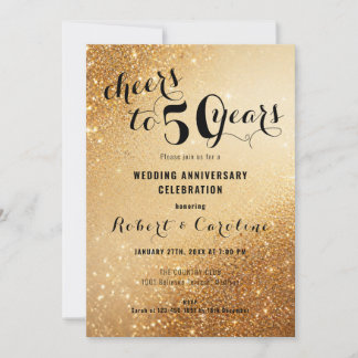 Carte d'invitation pour les Noces d'Or