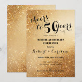 Carte d'invitation pour les Noces d'Or (Devant / Derrière)
