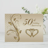 Carte d'invitation pour les noces d'or (Debout devant)
