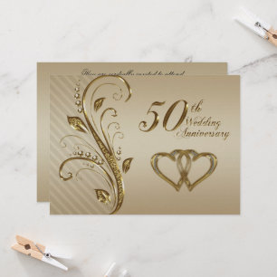 Carte d'invitation pour les noces d'or