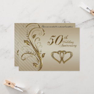 Carte d'invitation pour les noces d'or