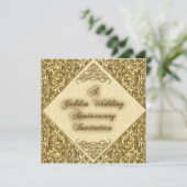 Carte d'invitation pour les noces d'or (Debout devant)