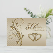 Carte d'invitation pour les noces d'or (Debout devant)