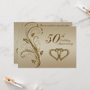 Carte d'invitation pour les noces d'or