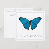 CARTE D'INVITATION POUR LES PARTIS À LA RETRAITE (Devant / Derrière)