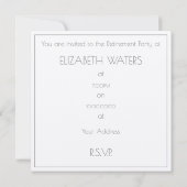 CARTE D'INVITATION POUR LES PARTIS À LA RETRAITE (Dos)