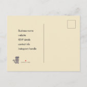 Carte d'invitation pour l'événement Cool Cats Only (Dos)