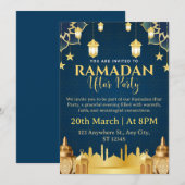 Carte d'invitation pour l'Iftar de Ramadan (Devant / Derrière)
