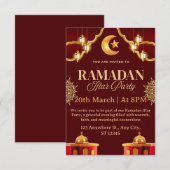 Carte d'invitation pour l'Iftar de Ramadan (Devant / Derrière)
