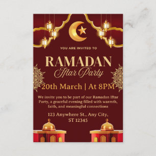 Carte d'invitation pour l'Iftar de Ramadan