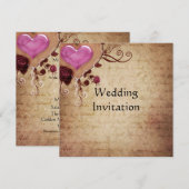 Carte d'invitation pour mariage (Devant / Derrière)