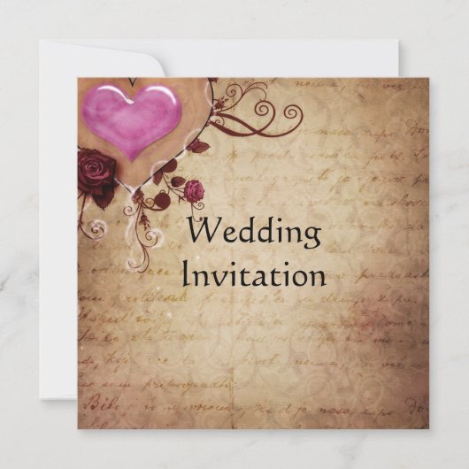 Carte d'invitation pour mariage (Devant)